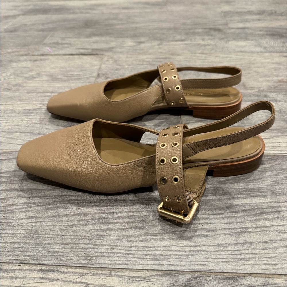 Rag and Bone Astra slingback flats in warm taupe - Picture 7 of 7